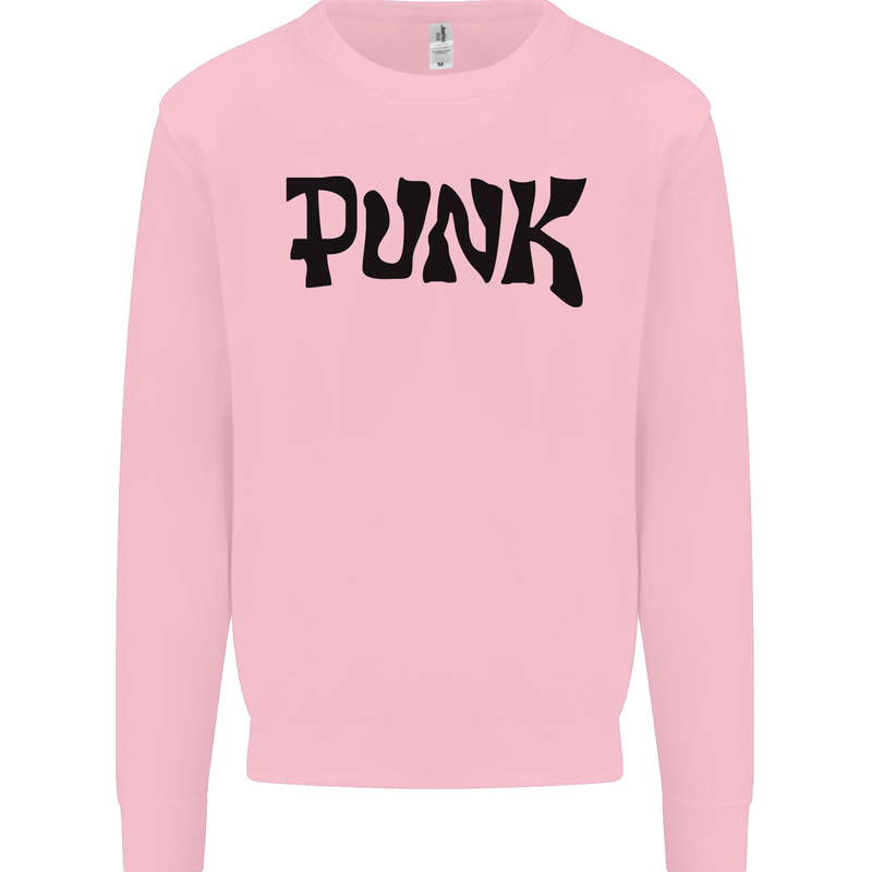 Punk As Worn By Mens Sweatshirt Jumper Light Pink