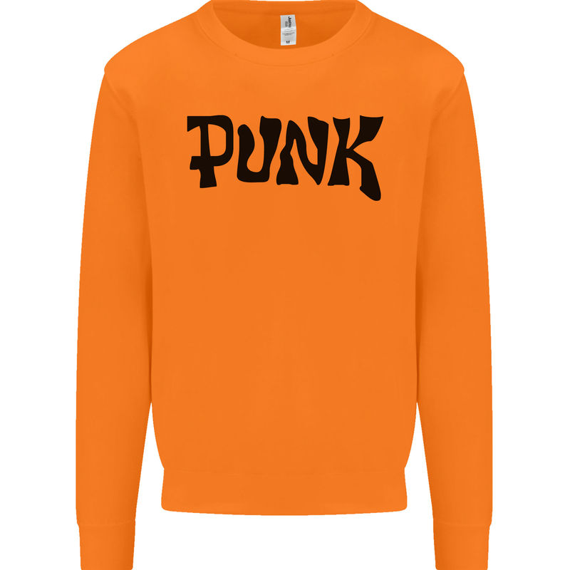 Punk As Worn By Mens Sweatshirt Jumper Orange