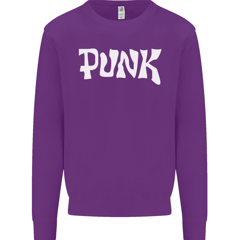 Punk As Worn By Mens Sweatshirt Jumper Purple