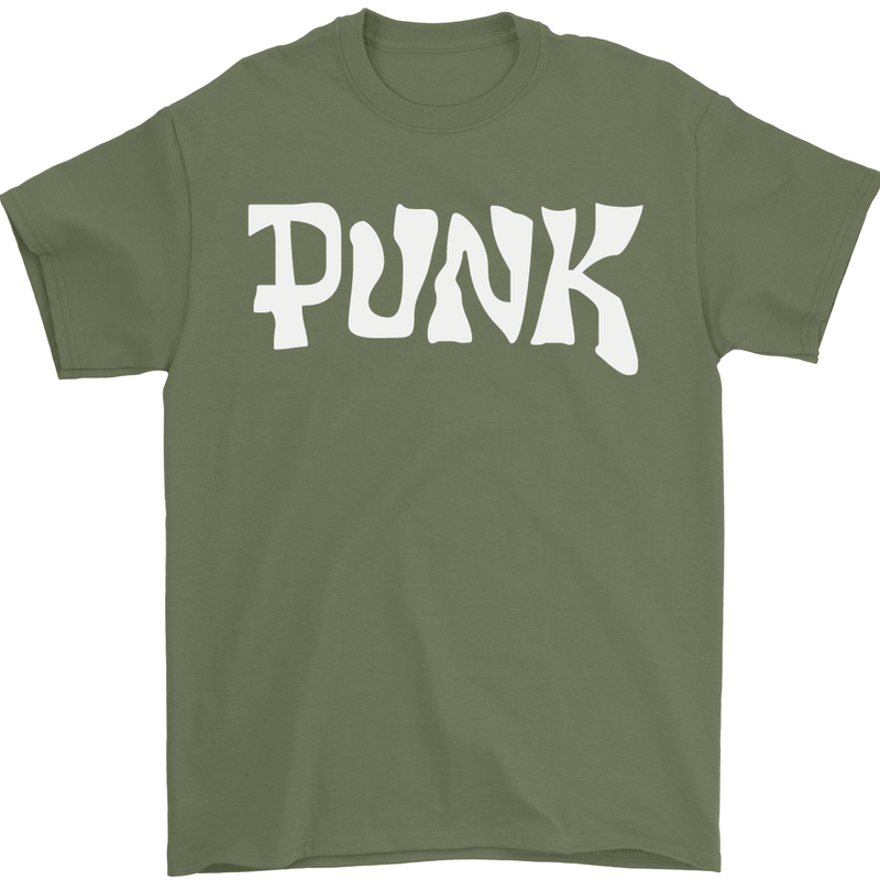 Punk As Worn By Mens T-Shirt Cotton Gildan Military Green