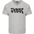 Punk As Worn By Mens V-Neck Cotton T-Shirt Sports Grey