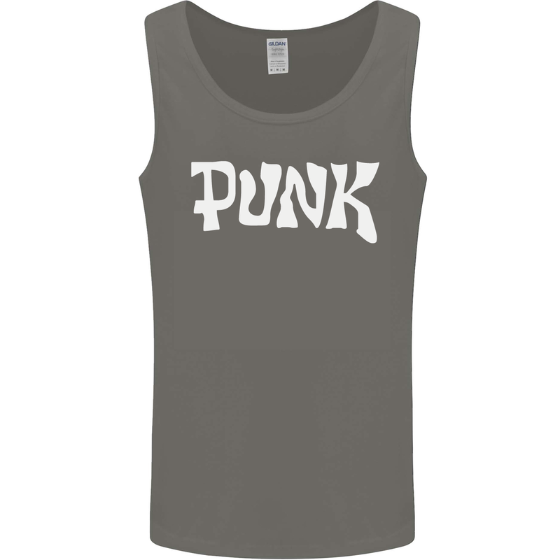 Punk As Worn By Mens Vest Tank Top Charcoal