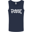 Punk As Worn By Mens Vest Tank Top Navy Blue