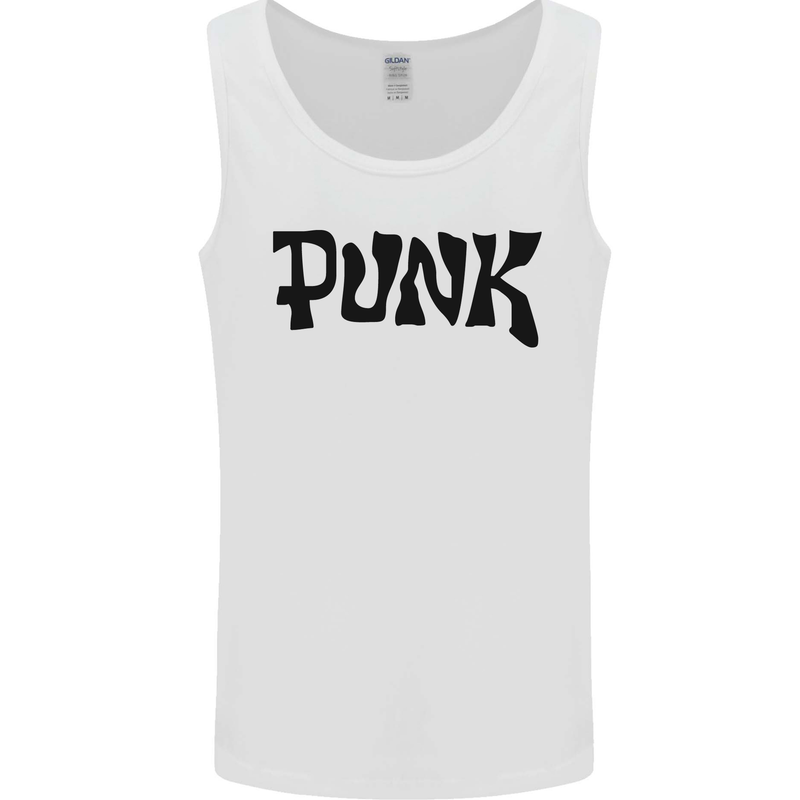 Punk As Worn By Mens Vest Tank Top White