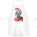 Punk Forever Rocker Skull Music Festival Cotton Apron 100% Organic White