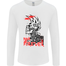 Punk Forever Rocker Skull Music Festival Mens Long Sleeve T-Shirt White