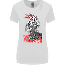Punk Forever Rocker Skull Music Festival Womens Wider Cut T-Shirt White