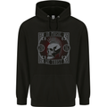 Punk Rock In Music We Trust Skull Childrens Kids Hoodie Black