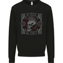Punk Rock In Music We Trust Skull Kids Sweatshirt Jumper Black