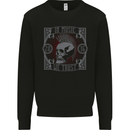 Punk Rock In Music We Trust Skull Mens Sweatshirt Jumper Black