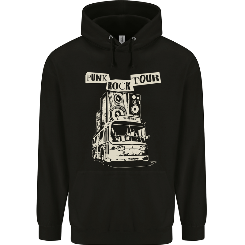 Punk Rock Tour Mens 80% Cotton Hoodie Black