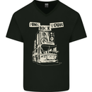Punk Rock Tour Mens V-Neck Cotton T-Shirt Black
