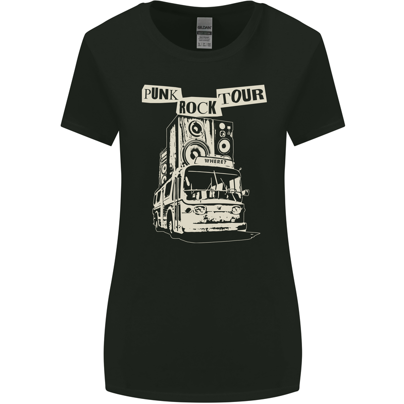 Punk Rock Tour Womens Wider Cut T-Shirt Black