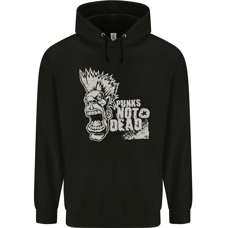 Punk's Not Dead Punk Rock Music Childrens Kids Hoodie Black