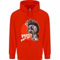 Punk's Not Dead Rock Music Skull Childrens Kids Hoodie Bright Red