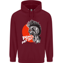 Punk's Not Dead Rock Music Skull Childrens Kids Hoodie Maroon