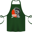 Punk's Not Dead Rock Music Skull Cotton Apron 100% Organic Forest Green