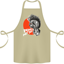 Punk's Not Dead Rock Music Skull Cotton Apron 100% Organic Khaki