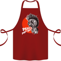 Punk's Not Dead Rock Music Skull Cotton Apron 100% Organic Maroon