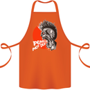 Punk's Not Dead Rock Music Skull Cotton Apron 100% Organic Orange