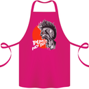Punk's Not Dead Rock Music Skull Cotton Apron 100% Organic Pink