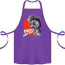 Punk's Not Dead Rock Music Skull Cotton Apron 100% Organic Purple