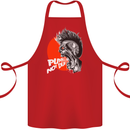Punk's Not Dead Rock Music Skull Cotton Apron 100% Organic Red