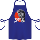 Punk's Not Dead Rock Music Skull Cotton Apron 100% Organic Royal Blue