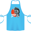 Punk's Not Dead Rock Music Skull Cotton Apron 100% Organic Turquoise