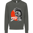 Punk's Not Dead Rock Music Skull Kids Sweatshirt Jumper Storm Grey
