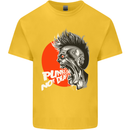 Punk's Not Dead Rock Music Skull Kids T-Shirt Childrens Yellow
