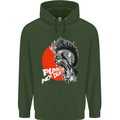 Punk's Not Dead Rock Music Skull Mens 80% Cotton Hoodie Forest Green