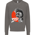 Punk's Not Dead Rock Music Skull Mens Sweatshirt Jumper Charcoal