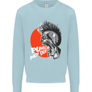 Punk's Not Dead Rock Music Skull Mens Sweatshirt Jumper Light Blue