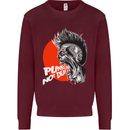 Punk's Not Dead Rock Music Skull Mens Sweatshirt Jumper Maroon