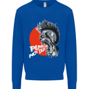 Punk's Not Dead Rock Music Skull Mens Sweatshirt Jumper Royal Blue