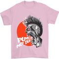 Punk's Not Dead Rock Music Skull Mens T-Shirt Cotton Gildan Light Pink