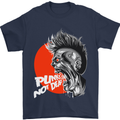 Punk's Not Dead Rock Music Skull Mens T-Shirt Cotton Gildan Navy Blue