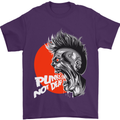 Punk's Not Dead Rock Music Skull Mens T-Shirt Cotton Gildan Purple