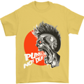 Punk's Not Dead Rock Music Skull Mens T-Shirt Cotton Gildan Yellow