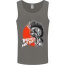 Punk's Not Dead Rock Music Skull Mens Vest Tank Top Charcoal