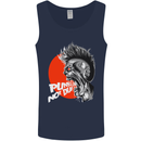 Punk's Not Dead Rock Music Skull Mens Vest Tank Top Navy Blue