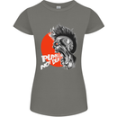 Punk's Not Dead Rock Music Skull Womens Petite Cut T-Shirt Charcoal