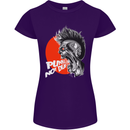 Punk's Not Dead Rock Music Skull Womens Petite Cut T-Shirt Purple