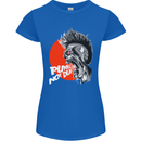 Punk's Not Dead Rock Music Skull Womens Petite Cut T-Shirt Royal Blue