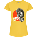 Punk's Not Dead Rock Music Skull Womens Petite Cut T-Shirt Yellow