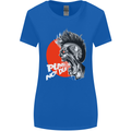 Punk's Not Dead Rock Music Skull Womens Wider Cut T-Shirt Royal Blue