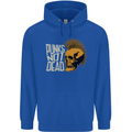 Punks Not Dead Skinhead Skull Childrens Kids Hoodie Royal Blue