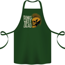 Punks Not Dead Skinhead Skull Cotton Apron 100% Organic Forest Green