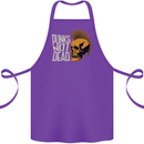 Punks Not Dead Skinhead Skull Cotton Apron 100% Organic Purple